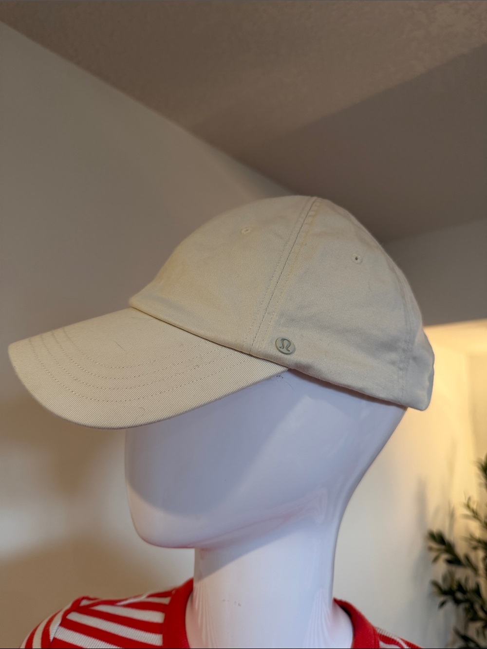 lululemon Cream Cotton Baseball Cap Hat S/M